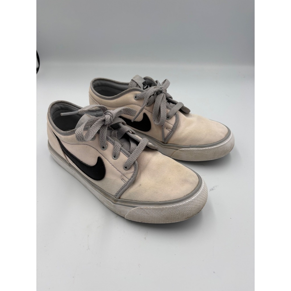 Nike Satire‎ Canvas Skate Shoes Cream Grey 631558-002 Boys Size 5.5Y Mens 5.5